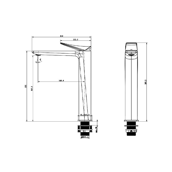 Vòi lavabo Demuhler ML12106-6 hiện đại